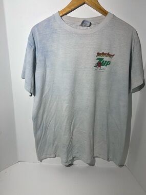 Vintage 1991 7 up‎ promo the cool spot shirt Distressed